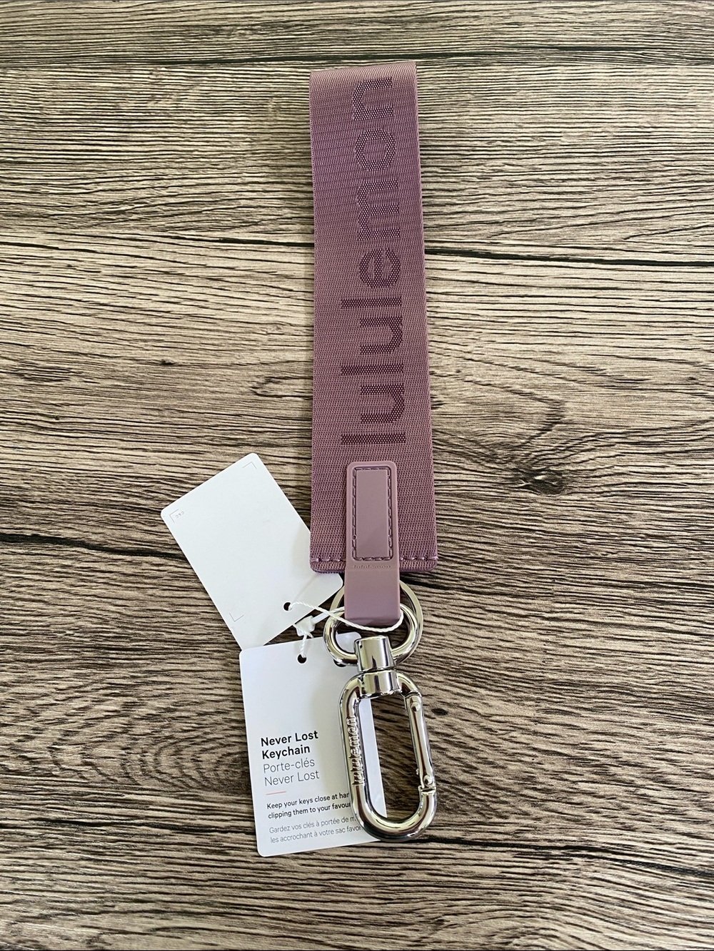 Lululemon Never Lost Keychain Strap Lavendar Purple NWT